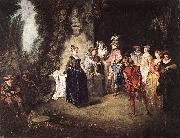 WATTEAU, Antoine The French Comedy oil painting on canvas